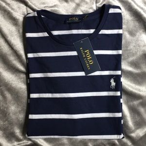 Stripped polo top